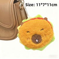 Nouvelle Peluche Super Douce Capybara Big Mac Burger, Poupée de 4 Pouces, Rembourrage en Coton PP, Pendentif Mignon, Unisexe, 14 Ans et Plus, Vente en Gros Disponible