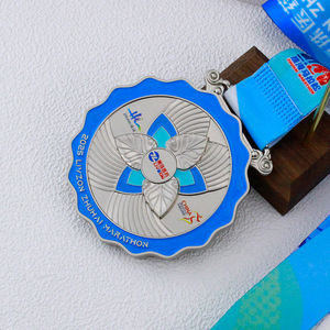 Medallas Conmemorativas de Maratón Costero Personalizadas, Medallas de Metal Fundido a Presión para Corredores de Línea de Meta en Rutas Costeras, Venta al por Mayor, Aniversario, Carreras Urbanas - Product Image 3