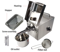 Presse à huile miniature en acier inoxydable KOEN pour usage domestique, équipement de traitement des arachides, équipement de cuisson, machines de transformation alimentaire