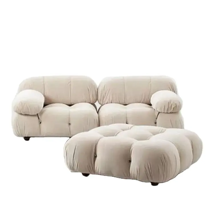 Sofá de salón Modular de tres asientos, personalizado, color blanco, burbuja