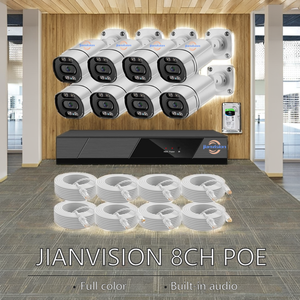 Jianvision 8MP PoE Bullet IP Hệ thống <span class=keywords><strong>camera</strong></span> 8CH với ổ đĩa cứng và 8 Cáp <span class=keywords><strong>NVR</strong></span> lưu trữ dữ liệu giám sát ngoài trời - Product Image 3