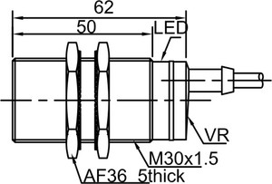 Capteur de proximité capacitif Lanbao CR30 10-30VDC 3/4 fils NPN PNP IP67 Détection à 10 mm Montage encastré Détecteur de métaux - Product Image 2