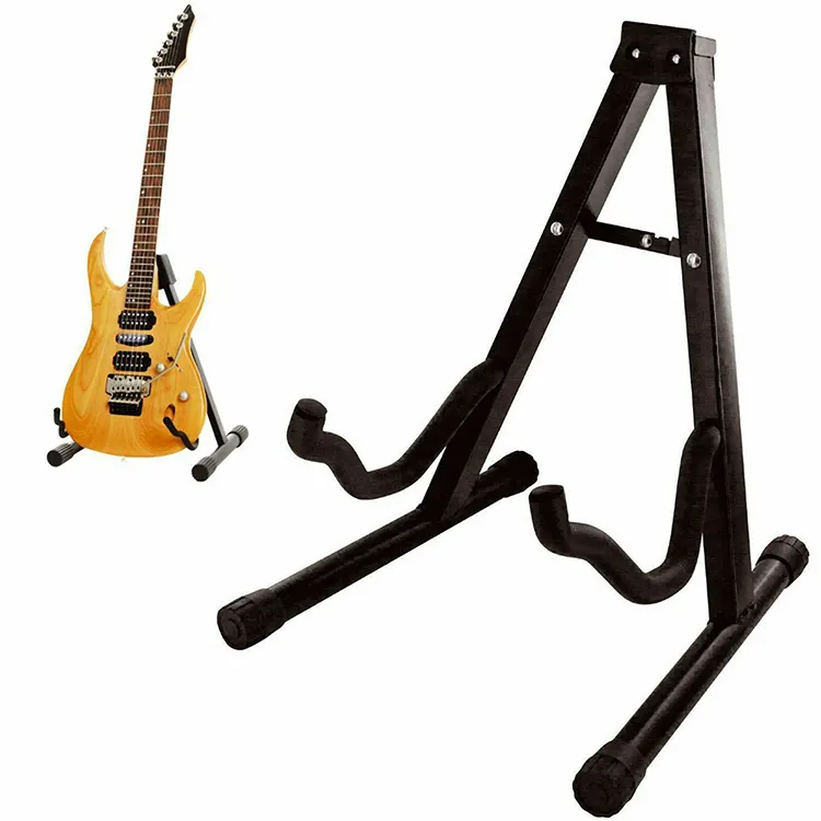 אוניברסלי מתקפל נייד גיטרה מחזיק קל משקל חצובה כלי מיתר מוסיקלי לצבור מסגרת גיטרה סטנד לגיטרות