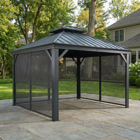 Pérgola de Aleación de Aluminio para Ambientes Salinados, Techo de Láminas Impermeable, Gazebo Resistente a la Corrosión, Pabellón para Resorts en Islas de Filipinas Lcy