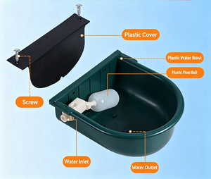 Abbeveratoio Automatico in Plastica per Mucche, Cavalli e Pecore, Grande Ciotola per Acqua per Bestiame - Product Image 2