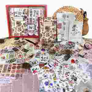 Kit de Pegatinas Florales Vintage de 265 Piezas, Juego de Decoración Retro para Álbumes de Recortes y Diarios, Ideal para Manualidades y Regalos - Product Image 1