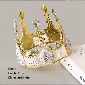 <span class=keywords><strong>Feliz</strong></span> <span class=keywords><strong>cumpleaños</strong></span> y graduación pastel Topper oro plata Metal Rhinestone cristal corona pastel decoración suministros - Product Image 6