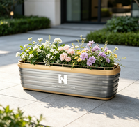 Jardinière sur pied personnalisée, classique, grande taille, minimaliste, simple, écologique, durable, en métal thermolaqué, pour la maison et les centres commerciaux