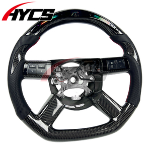 Accessoires de voiture pour Dodge Challenger RT Charger <span class=keywords><strong>SXT</strong></span> pour Chrysler 300 300C SRT SRT8, volant personnalisé en fibre de carbone avec LED RPM - Product Image 4