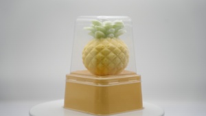 Crème glacée à l'ananas bicolore, différentes saveurs et formes, crème glacée au design nouveau, crème glacée molle à l'ananas 3D - Product Image 4