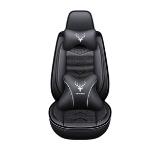 ขายร้อนLuxuryหนังระบายความร้อนสีดำรถยนต์ชุดFull Well 5 ที่นั่งซีดานSUVที่นั่งเบาะ - Product Image 1