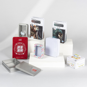 Joyero o caja de regalo multiusos multifuncional <span class=keywords><strong>rectangular</strong></span> de estaño de alta calidad personalizable - Product Image 1
