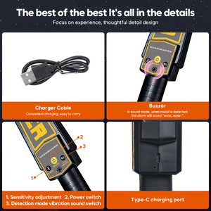 Détecteur de métaux sans fil léger, système de balayage rapide et de retour d'informations en temps réel, compact et haute précision - Product Image 5