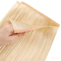 Extensions de cheveux naturels Genius European Butterfly Hole Machine Double Weft, doux, ondulés, Remy, Ring-X Hair Micro-Link Double Drawn