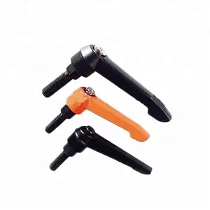 Black Orange Alloy Adjustable Tight Clamping Lever Handle M12 M10 M8 M6 Clamp Lever With Stud