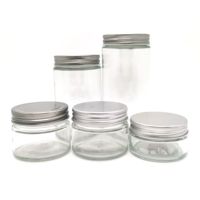 Honey Salsa Pickles Jam Wholesale 100ml 200ml 280ml 390ml 500ml Food Storage Honey Jar Glass Jam Cookie Jar With Metal Lid
