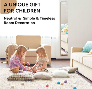 Tùy Chỉnh Có Thể Gập Lại Tăng Trưởng Cai Trị Shatterproof Đầy Đủ Cơ Thể Toddler Gương Nursery Phòng Ngủ Phòng Chơi Tường Trang Trí Nội Thất Trẻ Em Gương Bằng Gỗ Chiều Cao Biểu Đồ - Product Image 6