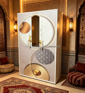 Armoire en acier pour chambre à coucher, idéale pour maisons en <span class=keywords><strong>location</strong></span>, armoire de rangement en métal et fer forgé, placard pour bébé, armoire simple pour enfants - Product Image 4