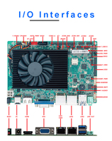 Placa Base Mini ITX Industrial Sin Ventilador, 6 COM, GPIO, LAN Dual