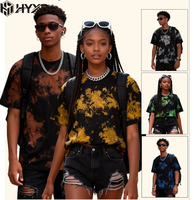 T-shirts unisexes surdimensionnés avec logo personnalisé pour hommes, 100% coton, tie-dye, tissu épais, manches courtes, tailles jusqu'à 5XL, t-shirts pour hommes