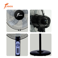 Ventilateur sur pied de 16 pouces à économie d'énergie, 3 pales en plastique ABS, grille métallique, oscillation à 90 degrés pour chambre d'étudiant