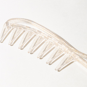 Wanmei Hair Styling <b>Wide</b> Tooth <b>Comb</b> Large Shining Gold And Silver Home Use PS Material - Product Image 1