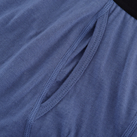 Boxer en jersey tricoté doux pour homme en laine mérinos, taille mi-haute, avec logo et taille élastique
