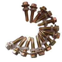 Aile de renfort hexagonale extérieure auto-perceuse en acier au carbone, acier inoxydable, galvanisé, métrique, haute résistance, pour vis à queue de pie