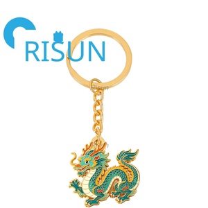 Porte-clés en métal 3D <span class=keywords><strong>Dragon</strong></span> Doré en gros, personnalisé, mignon, dessin animé, anime, fantaisie sombre, démon, <span class=keywords><strong>dragon</strong></span> volant, émail - Product Image 5