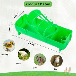 Mangeoire et <span class=keywords><strong>abreuvoir</strong></span> 2 en 1 pour volailles, en plastique anti-déversement, bac à nourriture automatique pour poulets, canards, <span class=keywords><strong>cailles</strong></span> et oiseaux - Product Image 2
