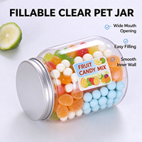 Bouteilles en plastique PET de 400 ml (13,5 oz) avec bouchon à vis à large ouverture pour soda, lait, thé, jus, desserts, bonbons - Qualité alimentaire sans BPA