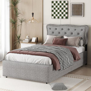 A <strong>Beautifully</strong> Designed Modern Minimalist-style Upholstered <strong>Bed</strong> with Storage Space. - Product Image 1