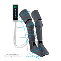 Masseur de mollets et de jambes pour la récupération sportive des athlètes, drainage lymphatique, soulagement de la douleur, compression d'air, relaxation, circulation, minuterie