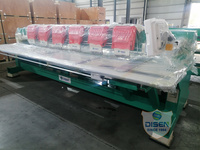 Nouveau haute qualité 500*600mm grande surface vêtements 6 tête 15 aiguilles plat Machine à broder à plat Dahao ordinateur