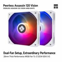 Refroidisseur d'air pour processeur Thermalright Peerless Assassin 120 Vision ARGB à double tour avec écran LCD, 6 caloducs, compatible LGA1851 AM5