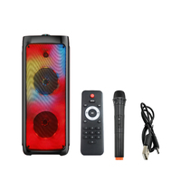 Altavoces Karaoke Inalámbricos de 8 Pulgadas con Woofer de 40W LED de un Solo Color, Batería de 4500mAh, Micrófono Integrado, para Teléfono Móvil, Computadora y Hogar