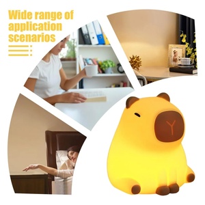 USB Rechargeable 7-Color <b>LED</b> <b>Night</b> <b>Light</b> Minimalist Style Kids' Bedroom Desk Lamp Silicone Bedside Table 5V for Middle Beds - Product Image 3