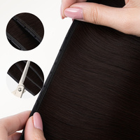 Extensions de cheveux humains de qualité supérieure, couleur chocolat brun noir, personnalisables, cuticules alignées, tissage papillon invisible sans couture pour salon de luxe
