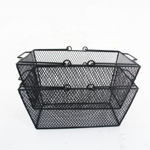 Venta Directa de Fábrica, Canasta de Compras de Malla Metálica Resistente y de Gran Capacidad, Personalizable, con 2 Asas, <span class=keywords><strong>para</strong></span> <span class=keywords><strong>Tiendas</strong></span> Minoristas - Product Image 2