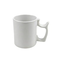 Mug à café en céramique blanche 340 ml, mug vierge pour sublimation avec logo personnalisé, pour le bureau, la maison, cadeau