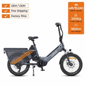 Vélo cargo électrique à longue portée LE20 pour une utilisation urbaine en famille, 48V19.2Ah, grande capacité de <span class=keywords><strong>transport</strong></span>, vélo électrique 20 pouces pour la livraison - Product Image 2