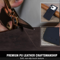 Étui de téléphone portefeuille en cuir PU recyclé écologique avec porte-cartes multi-fentes pour iPhone 17 et Samsung S25 Ultra