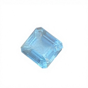 Aigue-marine bleue de laboratoire de qualité AAA de 4,50 carats, traitée thermiquement, taille Asscher, forme carrée, pierre libre pour la création de bijoux exquis - Product Image 2