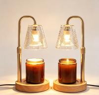 Lampe chauffe-bougie (lot de 2) avec minuterie et variateur d'intensité, hauteur réglable