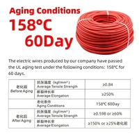 Fil électrique UL3239 en silicone flexible, cuivre étamé, haute température, 22/24/26/28/30AWG, câble électrique haute tension 3KV