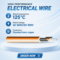 Câble haute tension blindé 1500V DC, gaine XLPE 125 degrés, fil de cuivre nu flexible pour batterie et moteur de véhicule électrique
