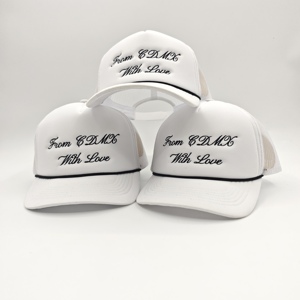 Casquette de baseball unisexe en tissu de coton personnalisé, ajustée, pour le sport et la course, style 'Dad Hat', 5 panneaux, motif chevrons, broderie 3D, pour la plage et la protection solaire, type 'Trucker' - Product Image 2