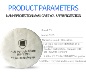 Filtre à particules professionnel haute efficacité pour masque à gaz, pièce de rechange de sécurité pour protection contre la poussière - Product Image 6