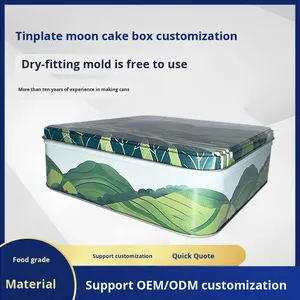 Op maat gemaakte UV-geprinte blikken voedselveilige koekjes geschenkdoos vierkante snoep ijzeren doos verpakking aangepaste geschenkverpakking - Product Image 2