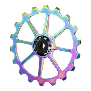 Polea desviadora trasera <span class=keywords><strong>de</strong></span> <span class=keywords><strong>bicicleta</strong></span>, rodamiento <span class=keywords><strong>de</strong></span> cerámica Jockey Wheel AL-7075, CNC, 4mm/5mm/6mm, 18T - Product Image 2